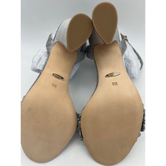 Badgley Mischka Women's Jill Chrystal Embellished Block Heel MP5331 Size 9.5 NIB - Picture 3 of 12
